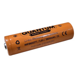 Акумулятор Quantum INR18650TT 3800mAh 3.6V 8A Button Top у кейсі