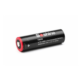 Акумулятор Soshine 18650 3.7V 3500mAh Li-ion із USB-C та захистом