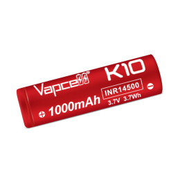 Акумулятор Vapcell K10 14500 1000mAh 8A Li-ion Flat Top без захисту
