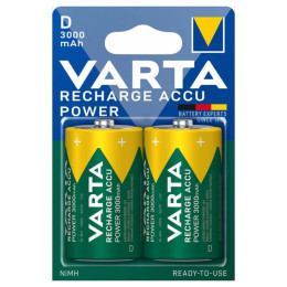 Акумулятори VARTA Ni-MH D / R20 1.2V 3000mAh Ready-to-Use (2 шт) – перезаряджувані батарейки для ліхтарів, іграшок, радіоприймачів