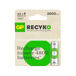 Акумулятори GP ReCyko AA / HR6 1.2V Ni-MH 2600mAh, 4 шт - Ready-to-Use Акумулятори GP ReCyko AA / HR6 1.2V Ni-MH 2600mAh, 4 шт - Ready-to-Use