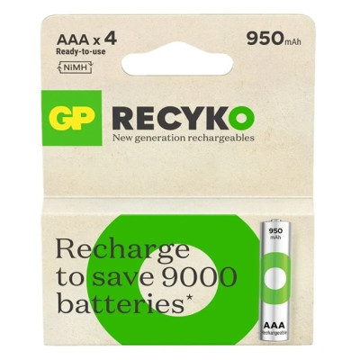Акумулятори GP ReCyko AAA / HR03 1.2V 950mAh, 4 шт