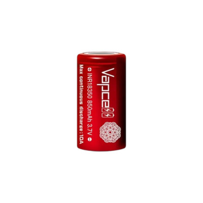 Акумулятор Vapcell 18350 3.7V 850mAh 10A Li-ion INR18350, розмір 18×35 мм, 1 шт
