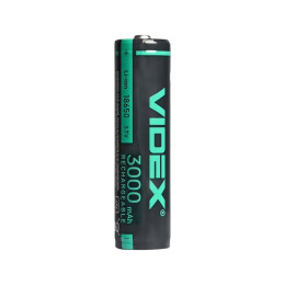 Акумулятор VIDEX Li-ion 18650 3.7V 2800mAh (18×70мм) із захистом – потужний перезаряджуваний елемент живлення для ліхтарів, інструментів та електронних пристроїв