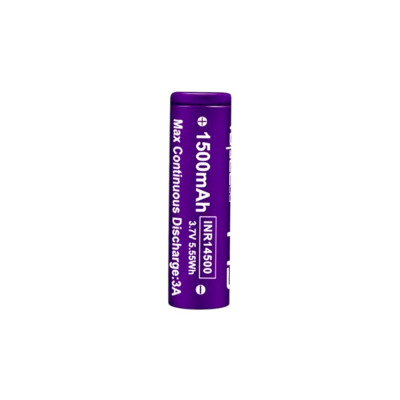 Аккумулятор Vapcell Li-ion 14500 3.6V 1500mAh 3A INR14500F15 с плоским контактом, размер 14×50 мм