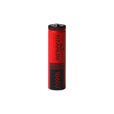 Акумуляторна батарейка Titanum 18650 Li-ion 3.7V 800mAh (з контактом, 18×65мм) – компактний перезаряджуваний елемент живлення для ліхтарів, електроніки та портативних пристроїв