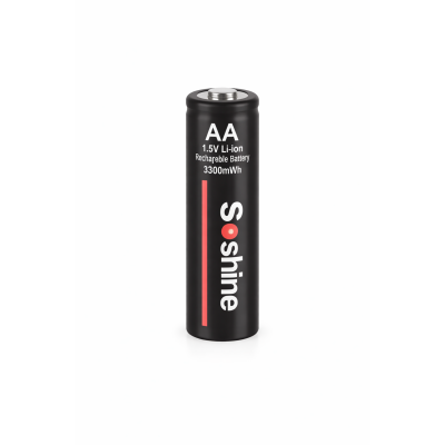 Акумуляторна батарейка Soshine Li-ion AA 1.5V (HR6) 3300mWh / 2200mAh – сучасний перезаряджуваний елемент живлення формату AA для пультів, ліхтарів та побутових пристроїв