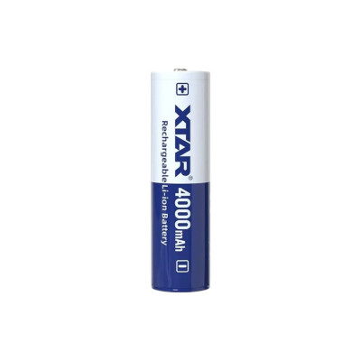 Акумуляторна батарейка XTAR 18650 Li-ion 3.6V 4000mAh (10A, Button Top, із захистом) – високострумовий літій-іонний перезаряджуваний елемент живлення Ø18×69мм для ліхтарів, електроніки та інструментів