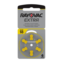 Батарейки Rayovac Extra ZA10 / PR70 1.45V Zinc Air, 6 шт (5.74×3.45 мм) - для слухових апаратів