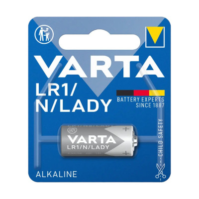 Батарейка Varta LR1 N Lady Alkaline 1.5V, 1шт – лужна батарейка для ліхтарів, годинників, медтехніки та електроніки