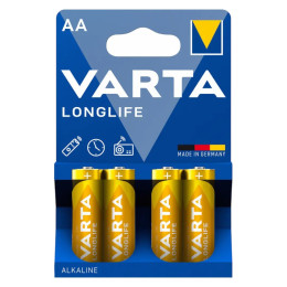Батарейка Varta Longlife LR6 AA Alkaline 1.5V, 4шт – щелочные батарейки для пультов