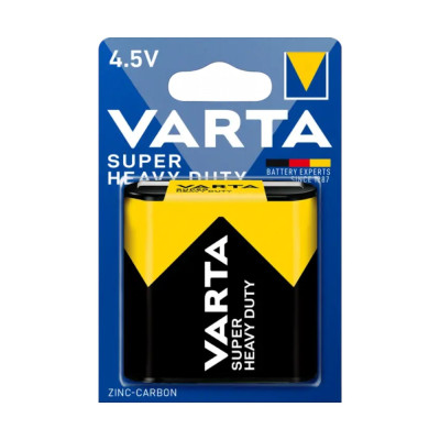 Батарейка VARTA Super Heavy Duty 4.5V 3R12P Zinc-Carbon D62×H67×W22 мм – плоская цинк-угольная батарея для фонарей, радиоприёмников Батарейка VARTA Super Heavy Duty 4.5V 3R12P Zinc-Carbon D62×H67×W22 мм – плоская цинк-угольная батарея для фонарей, радиоприёмников