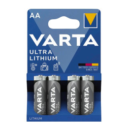 Батарейки VARTA Professional Lithium AA / LR6 / FR14505 1.5V D14.5×H50.5 мм (4 шт) – литиевые батарейки для фотоаппаратов, GPS, фонарей