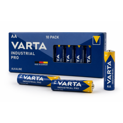 Батарейки Varta Industrial Pro AA (LR6) 1.5V лужні, 10 шт в упаковці – промислова серія для техніки та електроніки