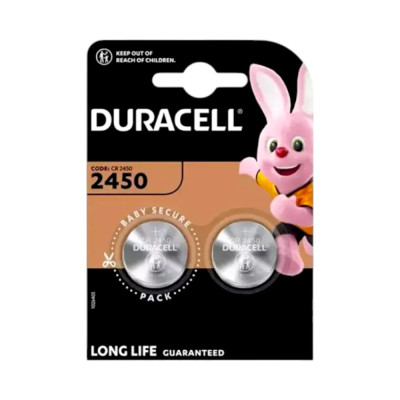 Батарейка CR2450 Lithium 3V 600mAh Duracell 24.5×5.0мм, 2 шт – літієві елементи живлення для годинників, пультів, медичних та електронних пристроїв Батарейка CR2450 Lithium 3V 600mAh Duracell 24.5×5.0мм, 2 шт – літієві елементи живлення для годинників, пультів, медичних та електронних пристроїв