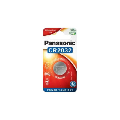 Батарейка Panasonic CR2032 Lithium 3V – літієва дискова батарейка для годинників, пультів, брелоків, датчиків