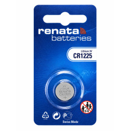 Батарейка Renata CR1225 3V Lithium 48mAh, 1 шт (12.5×2.5 мм) - літієва кнопкова батарейка для годинників, брелоків і електроніки
