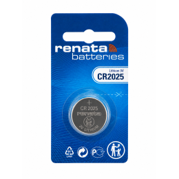 Батарейка Renata CR2025 MFR 3V Lithium 165mAh, 1 шт (20×2.5 мм) - літієва кнопкова батарейка для автоключів, ваг і пультів
