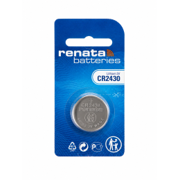 Батарейка Renata CR2430 3V Lithium 285mAh, 1 шт (24.5×3.0 мм) - літієва кнопкова батарейка для автоключів, ваг і електроніки