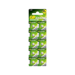 Батарейки GP 177 / AG4 / LR626 Alkaline 1.5V 12mAh, 10 шт (6.8×2.6 мм)