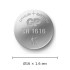 Батарейки GP CR1616 3V 55mAh, 5 шт (16×1.6 мм)