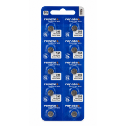 Батарейки Renata 395 SR927SW 1.55V Silver Oxide 55mAh, 10 шт (9.5×2.7 мм) - срібно-оксидні батарейки для годинників