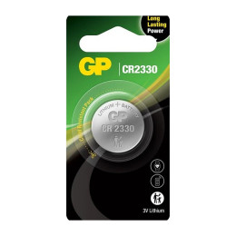 Літієва батарейка GP CR2330-U1 3V 260mAh, 1 шт (23×3 мм)
