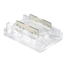 Конектор для COB LED стрічки 8 мм стрічка-стрічка 12-24V прозорий SC-30-SS-8-2, 2 контакти, без пайки, IP20