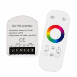 Контролер RGB OEM C-24-RF8-T-W 12–24V 24A (3×8A) із сенсорним RF-пультом