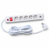 Мережевий фільтр QM-510 10 м, 5 розеток, 2 USB-A, 16А
