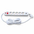Мережевий фільтр QM-510 10 м, 5 розеток, 2 USB-A, 16А