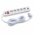 Мережевий фільтр QM-52 2 м, 5 розеток, 2 USB-A, 16А