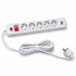 Мережевий фільтр QM-52 2 м, 5 розеток, 2 USB-A, 16А