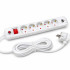 Мережевий фільтр QM-53 3 м, 5 розеток, 2 USB-A, 16А