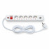Мережевий фільтр QM-53 3 м, 5 розеток, 2 USB-A, 16А