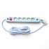 Мережевий фільтр QM-55 5 м, 5 розеток, 2 USB-A, 16А