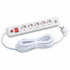 Мережевий фільтр QM-57 7 м, 5 розеток, 2 USB-A, 16А