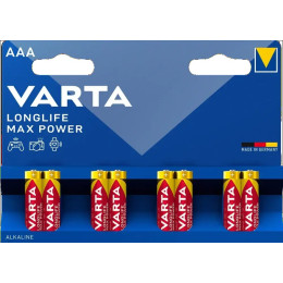 Батарейки VARTA Longlife Max Power AAA / LR03 1.5V Alkaline, 8 шт Батарейки VARTA Longlife Max Power AAA / LR03 1.5V Alkaline, 8 шт
