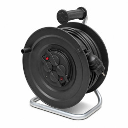 Подовжувач на котушці Svitloprostir K1550 50 м, 4 розетки, ПВС 3×1.5 мм², 16А 3.5 кВт, IP44 Подовжувач на котушці Svitloprostir K1550 50 м, 4 розетки, ПВС 3×1.5 мм², 16А 3.5 кВт, IP44
