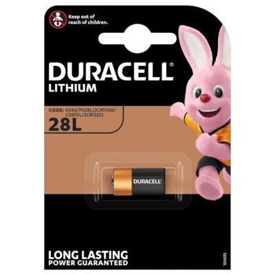 Батарейка 28L Lithium 6V Duracell (PX28L / 2CR11108) 1 шт 13×25.2мм – літієвий елемент живлення для фототехніки, медичних та електронних пристроїв Батарейка 28L Lithium 6V Duracell (PX28L / 2CR11108) 1 шт 13×25.2мм – літієвий елемент живлення для фототехніки, медичних та електронних пристроїв