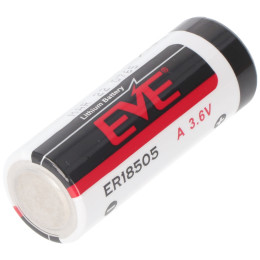 Батарейка EVE ER18505 3.6V 3800mAh Li-SOCl2 – розмір 18.7×50.5 мм Батарейка EVE ER18505 3.6V 3800mAh Li-SOCl2 – розмір 18.7×50.5 мм