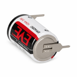 Літієва батарейка EVE ER14250/PFR 1/2AA 3.6V 1200mAh, 1 шт (14.5×25.4 мм) - 3 контакти для плати