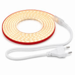 Світлодіодна стрічка LED AVT 5 м готовий комплект з вилкою 220V IP65 9W/м 120 LED/м тепла біла