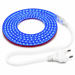 Світлодіодна стрічка AVT #17-B 220V 9W/м 120 LED/м SMD2835 IP65, синя, 5 м — комплект з вилкою Світлодіодна стрічка AVT #17-B 220V 9W/м 120 LED/м SMD2835 IP65, синя, 5 м — комплект з вилкою