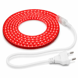 Світлодіодна стрічка AVT #17-R 220V 9W/м 120 LED/м SMD2835 IP65, червона, 5 м — комплект з вилкою Світлодіодна стрічка AVT #17-R 220V 9W/м 120 LED/м SMD2835 IP65, червона, 5 м — комплект з вилкою
