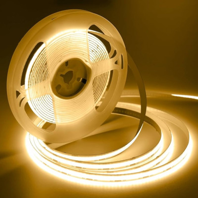 Світлодіодна стрічка BIOM COB 24V 12.5W/м 480 LED/м 3000K 8мм IP33 10м BPS-G4-24-8-COB-480-WW – COB LED стрічка тепла біла для підсвітки та декору Світлодіодна стрічка BIOM COB 24V 12.5W/м 480 LED/м 3000K 8мм IP33 10м BPS-G4-24-8-COB-480-WW – COB LED стрічка тепла біла для підсвітки та декору