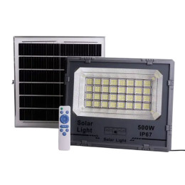 Сонячний LED-прожектор Yiwu HP-5-63, 480 LED, панель 15 Вт, 12 А·год, PIR, IP67 Сонячний LED-прожектор Yiwu HP-5-63, 480 LED, панель 15 Вт, 12 А·год, PIR, IP67