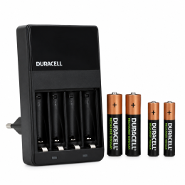 Зарядний пристрій Duracell CEF14 для AA/AAA Ni-MH з 2 акумуляторами AA 1300 mAh і 2 AAA 750 mAh Зарядний пристрій Duracell CEF14 для AA/AAA Ni-MH з 2 акумуляторами AA 1300 mAh і 2 AAA 750 mAh