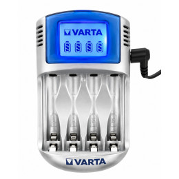 Зарядний пристрій VARTA LCD Charger для акумуляторів AA/AAA Ni-MH, 4 слоти, LCD дисплей, USB та 12V автоадаптер Зарядний пристрій VARTA LCD Charger для акумуляторів AA/AAA Ni-MH, 4 слоти, LCD дисплей, USB та 12V автоадаптер