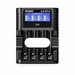 Зарядний пристрій XTAR L4 Pro на 4 слоти для AA/AAA 1.5V Li-ion і 1.2V Ni-MH, USB-C Зарядний пристрій XTAR L4 Pro на 4 слоти для AA/AAA 1.5V Li-ion і 1.2V Ni-MH, USB-C